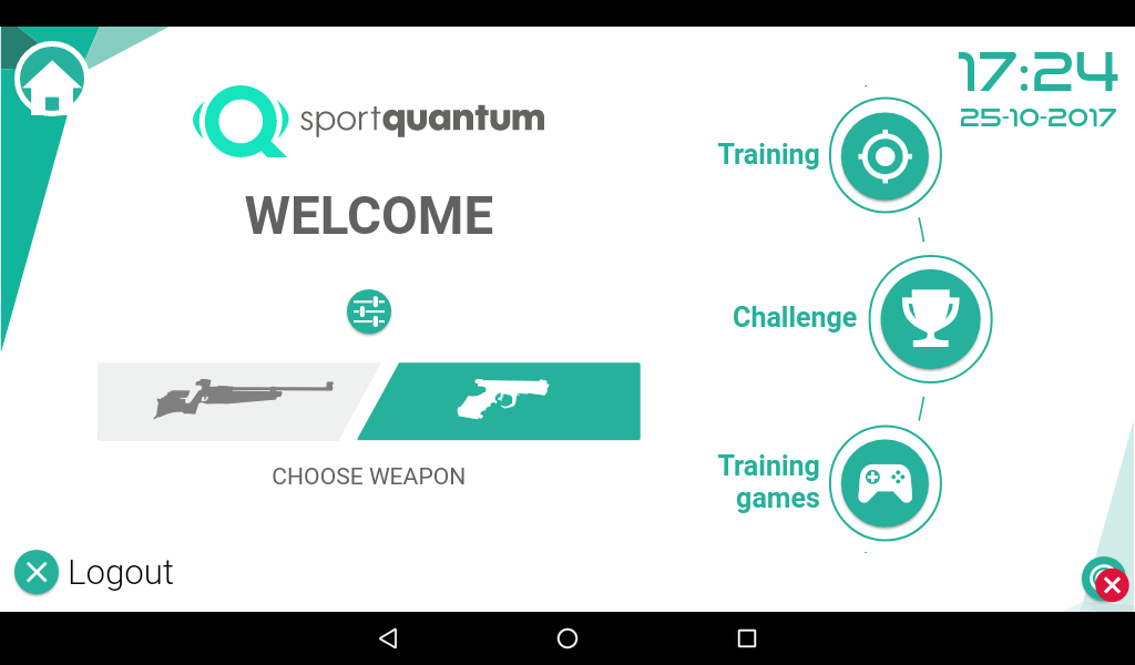 Sport Quantum welcome screen